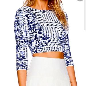 BCBGMaxAzria Miranduh Printed Crop Top S